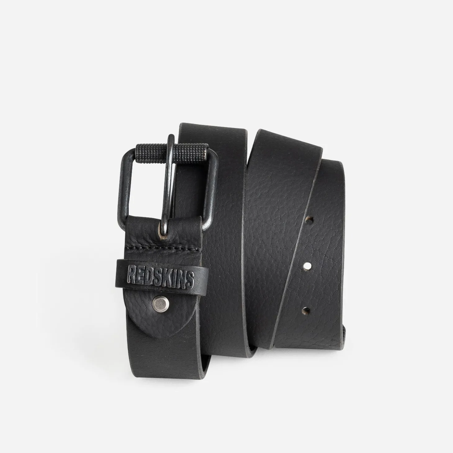 Ceinture REDSKINS noire cuir Homme