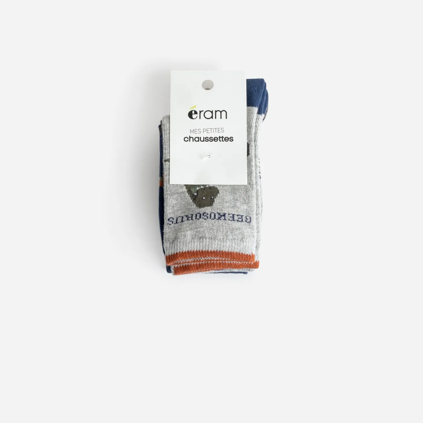 Chaussettes grises, marine et kaki