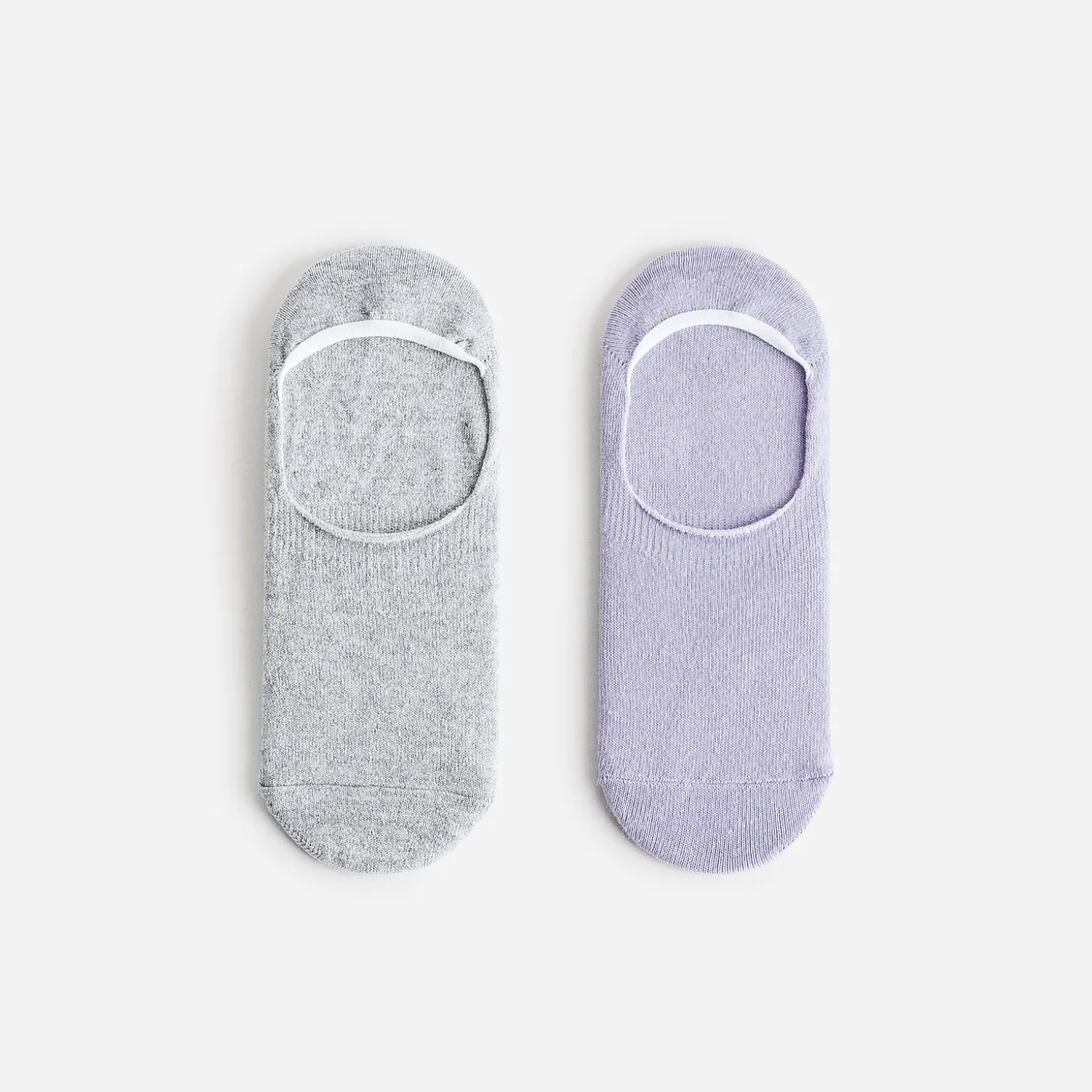 Chaussettes invisibles parme et gris argenté