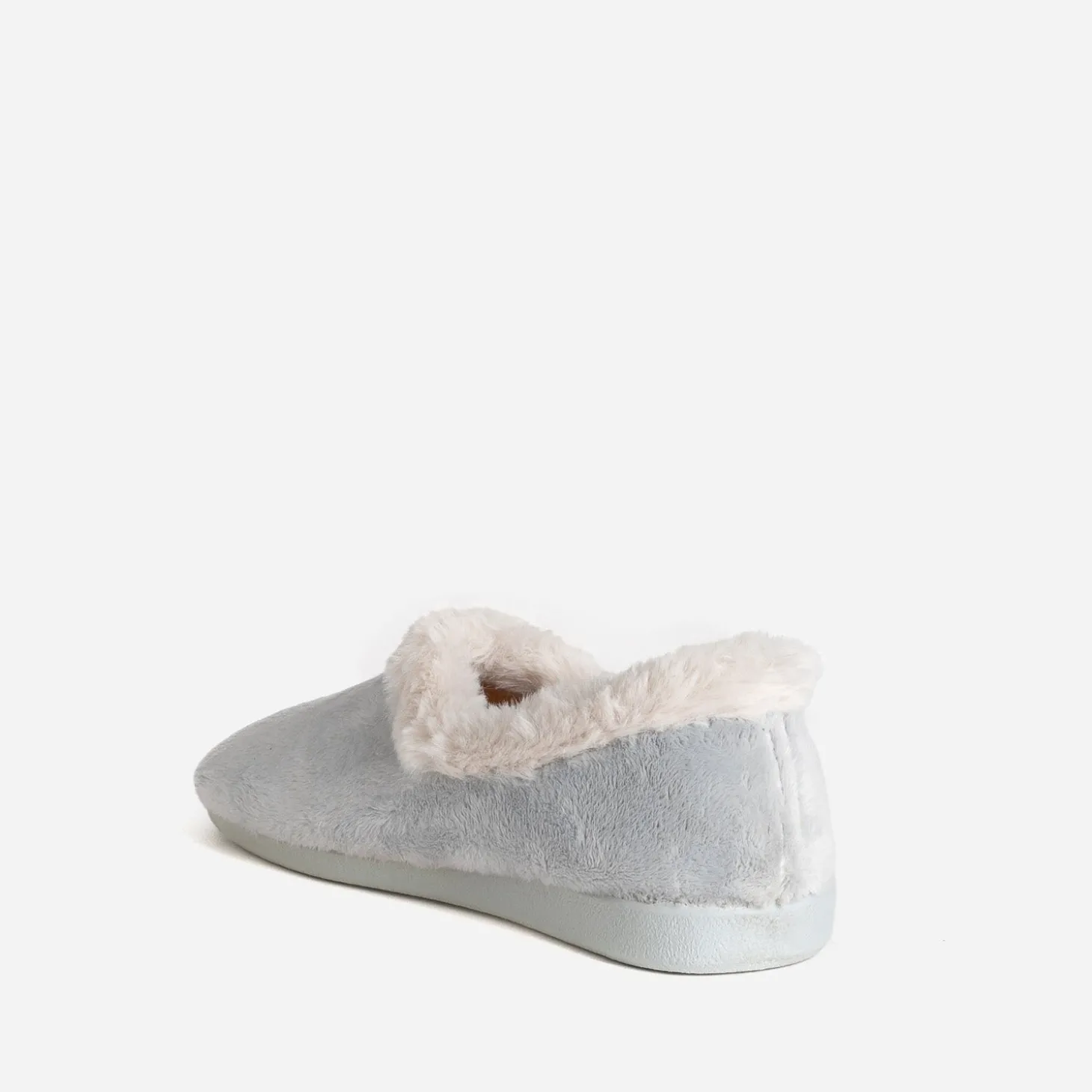 Chausson gris fourré
