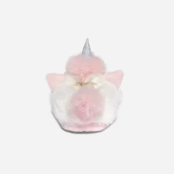 Chausson-licorne blanc et rose