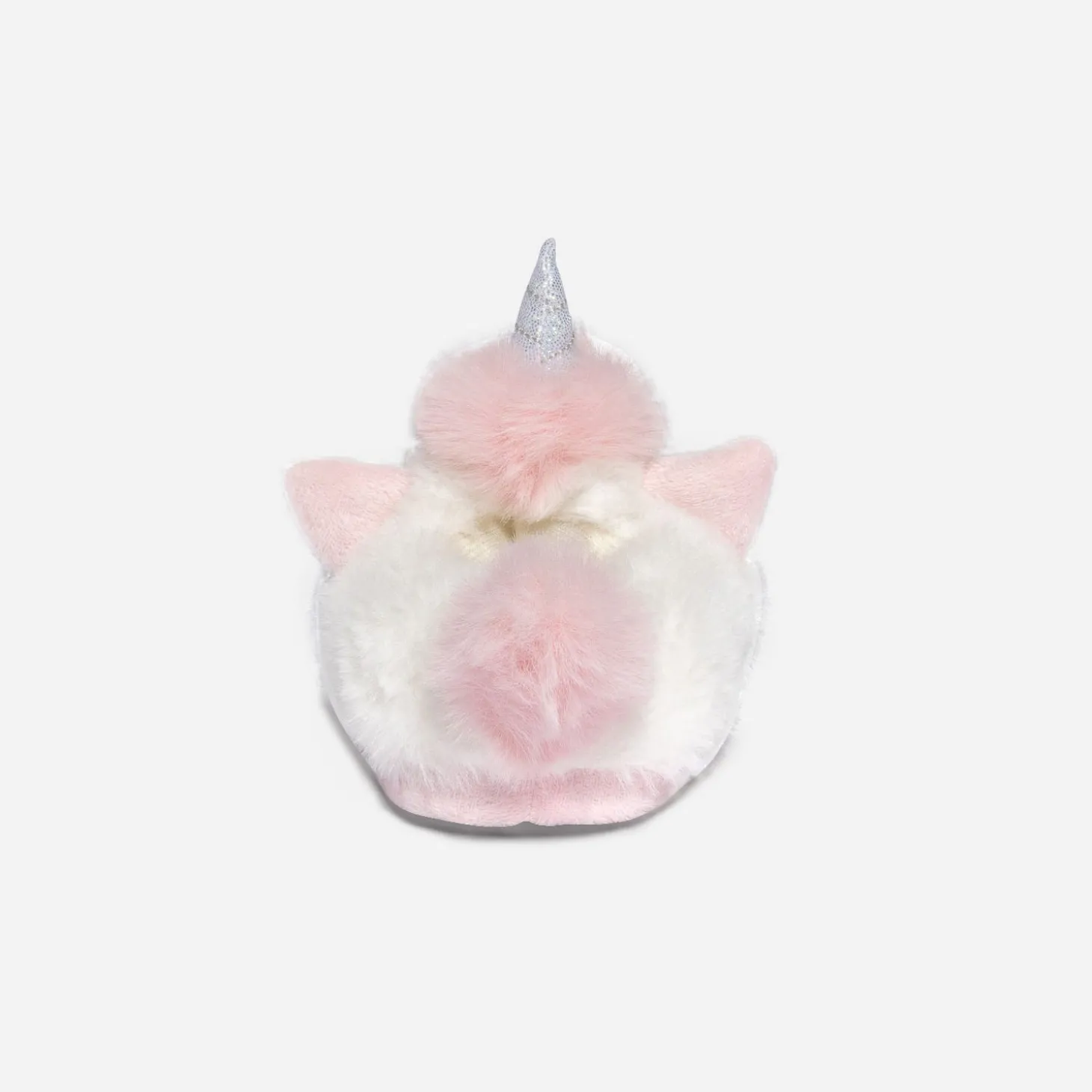 Chausson-licorne blanc et rose