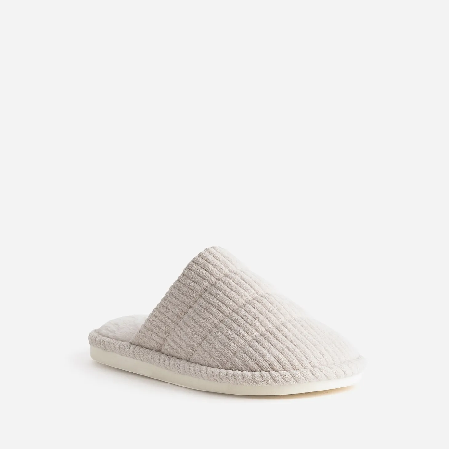 Chausson-mule beige fourré