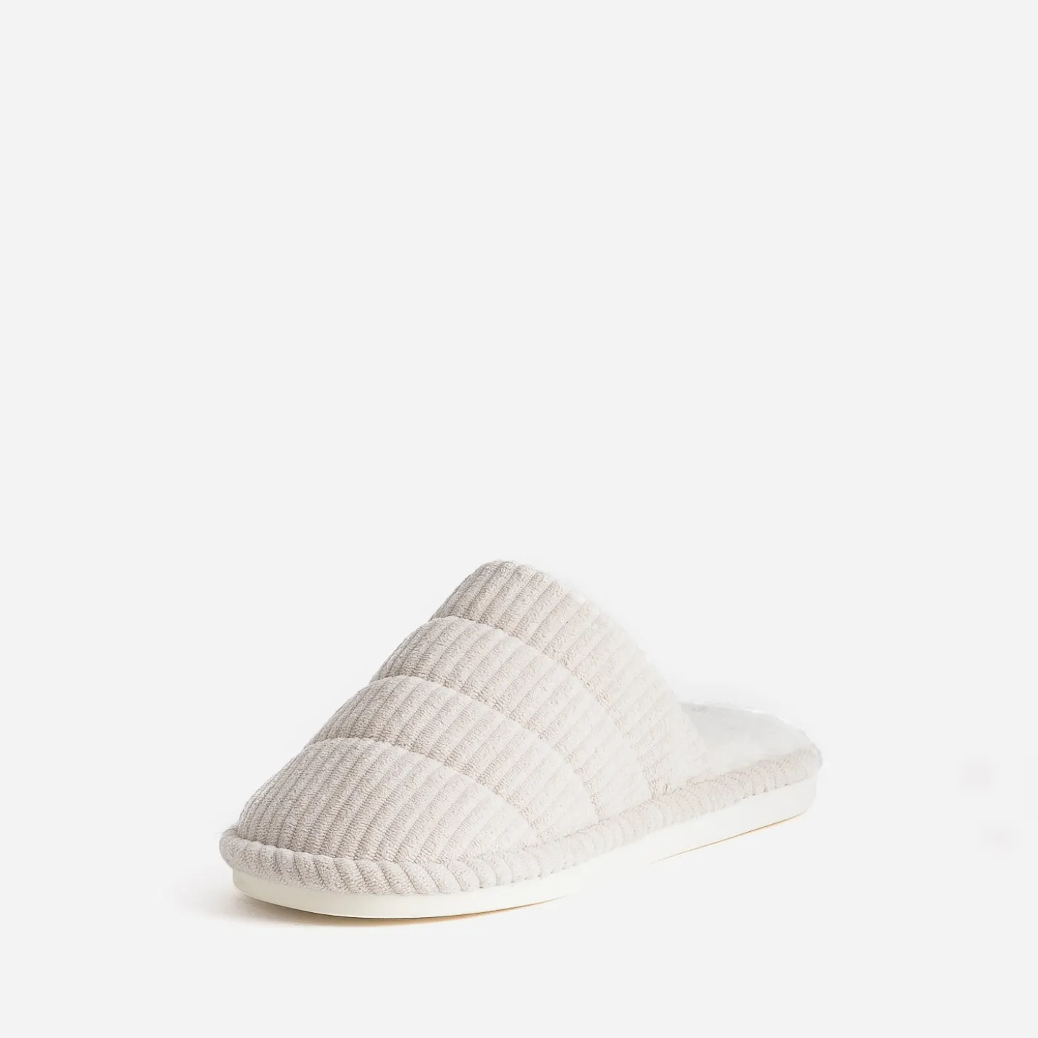 Chausson-mule beige fourré