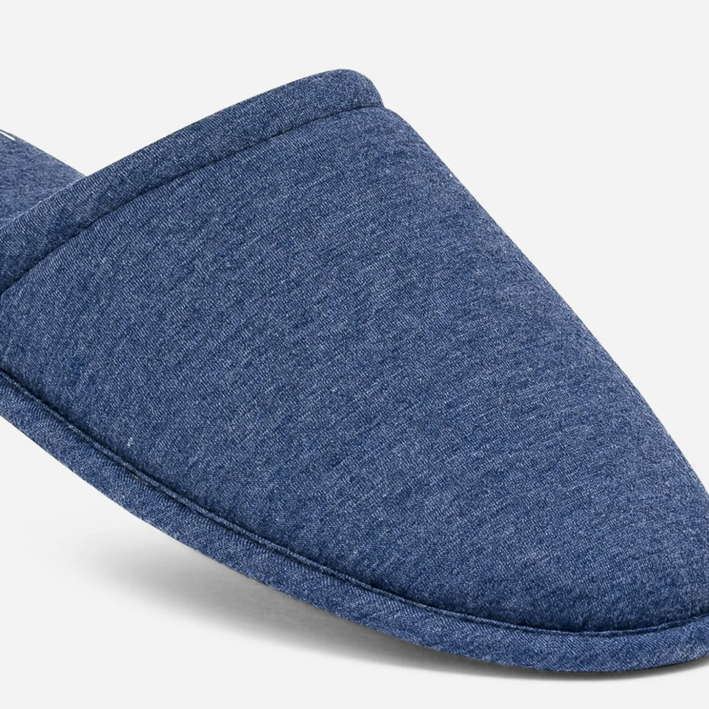 Chausson-mule bleu en textile