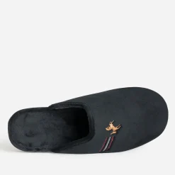 Chausson-mule noir homme