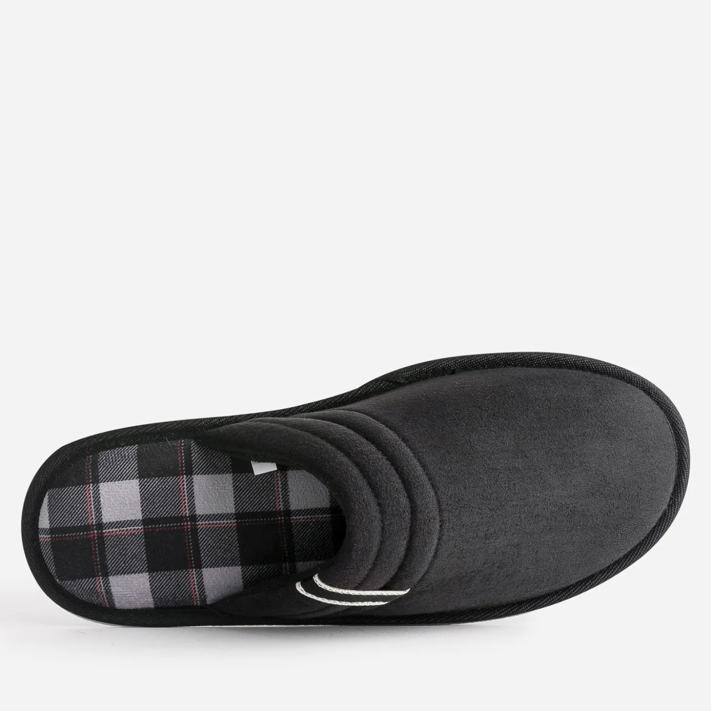 Chausson-mule noire première carreaux