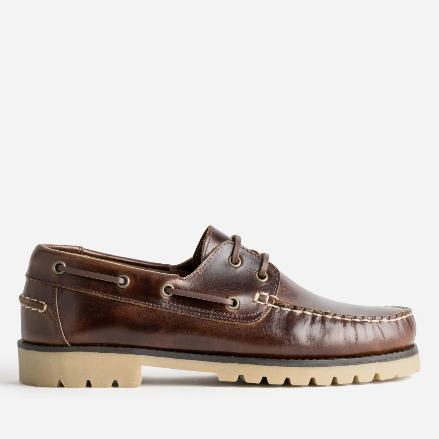 Chaussure bateau marron cuir