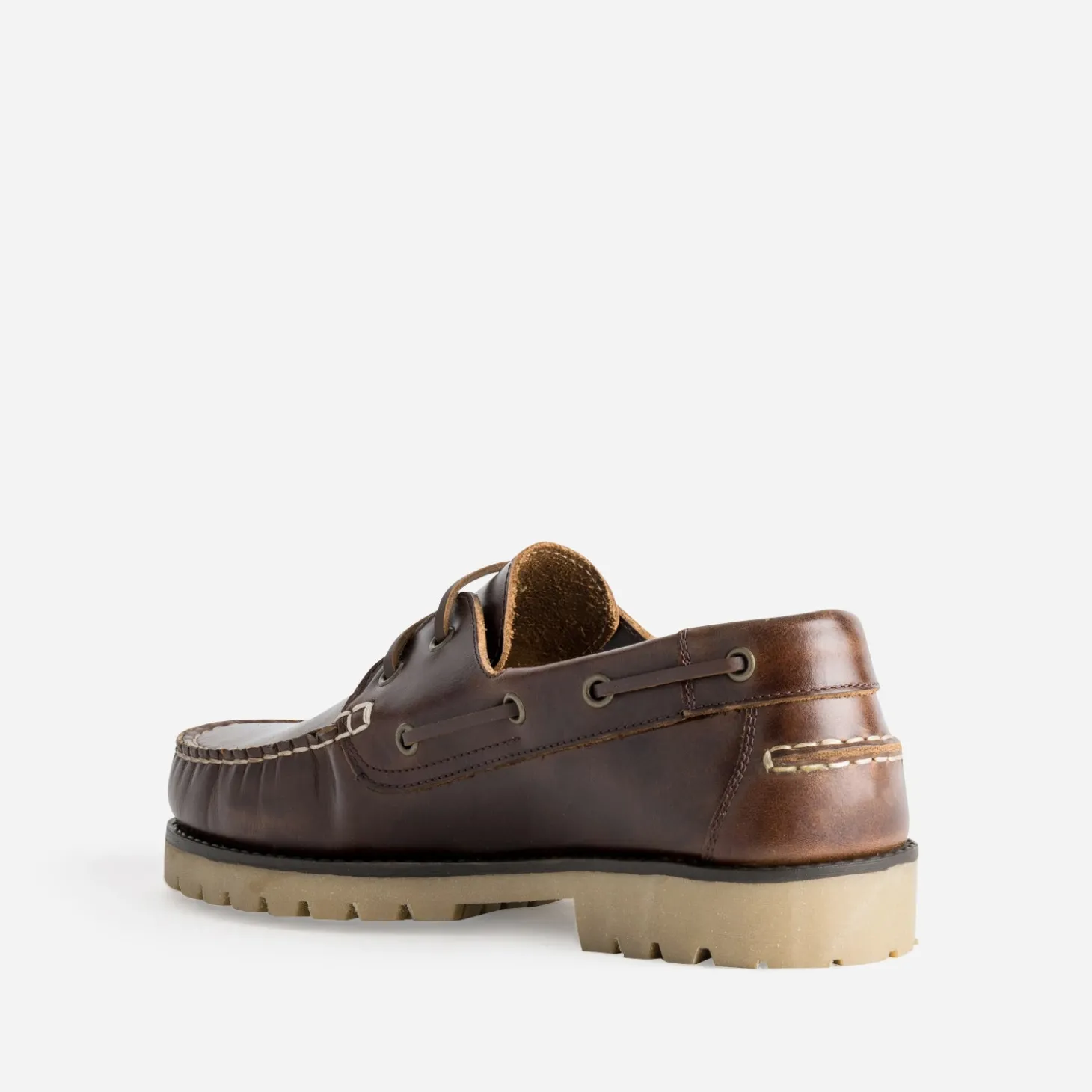 Chaussure bateau marron cuir