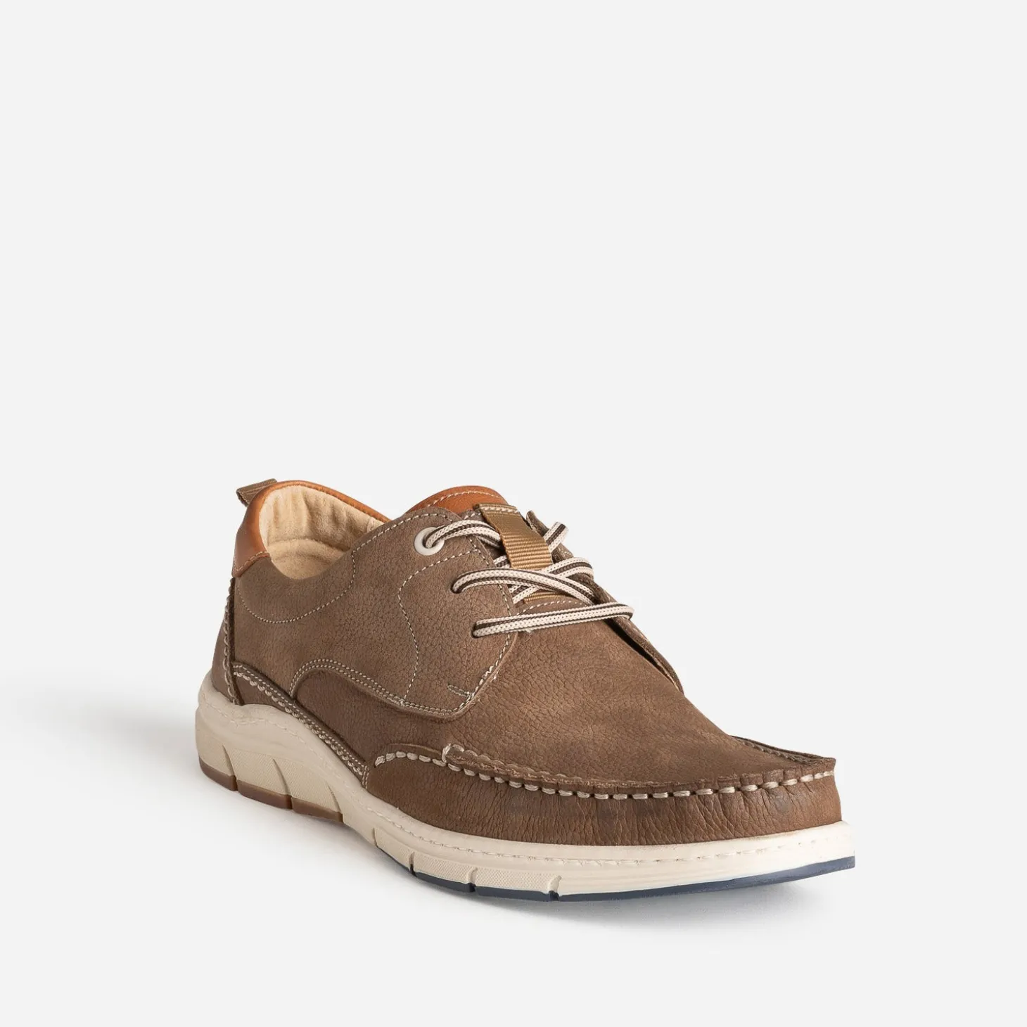 Chaussure-bateau FRANCE ARNO taupe cuir