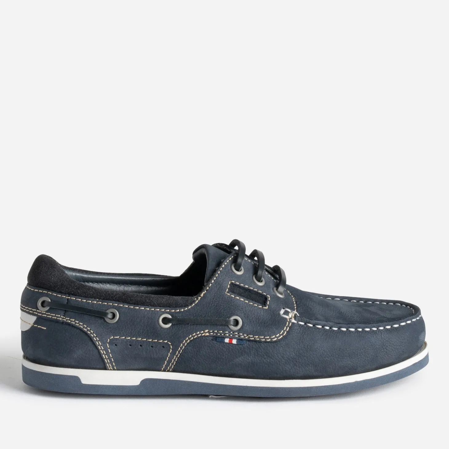 Chaussure-bateau marine cuir nubuck