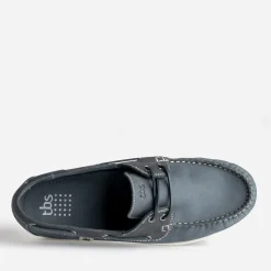 Chaussure-bateau TBS bleu denim cuir nubuck