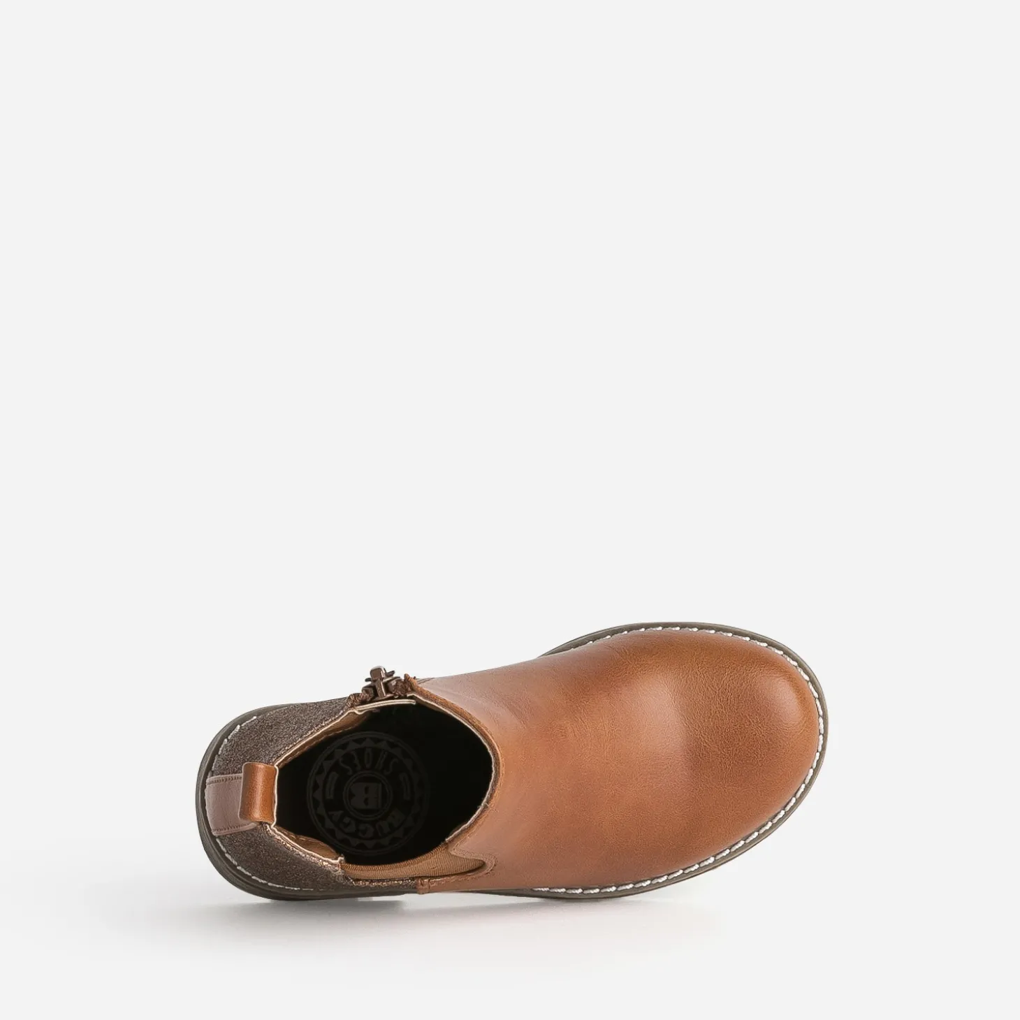 Chelsea boots BUGGY camel à détails pailletés