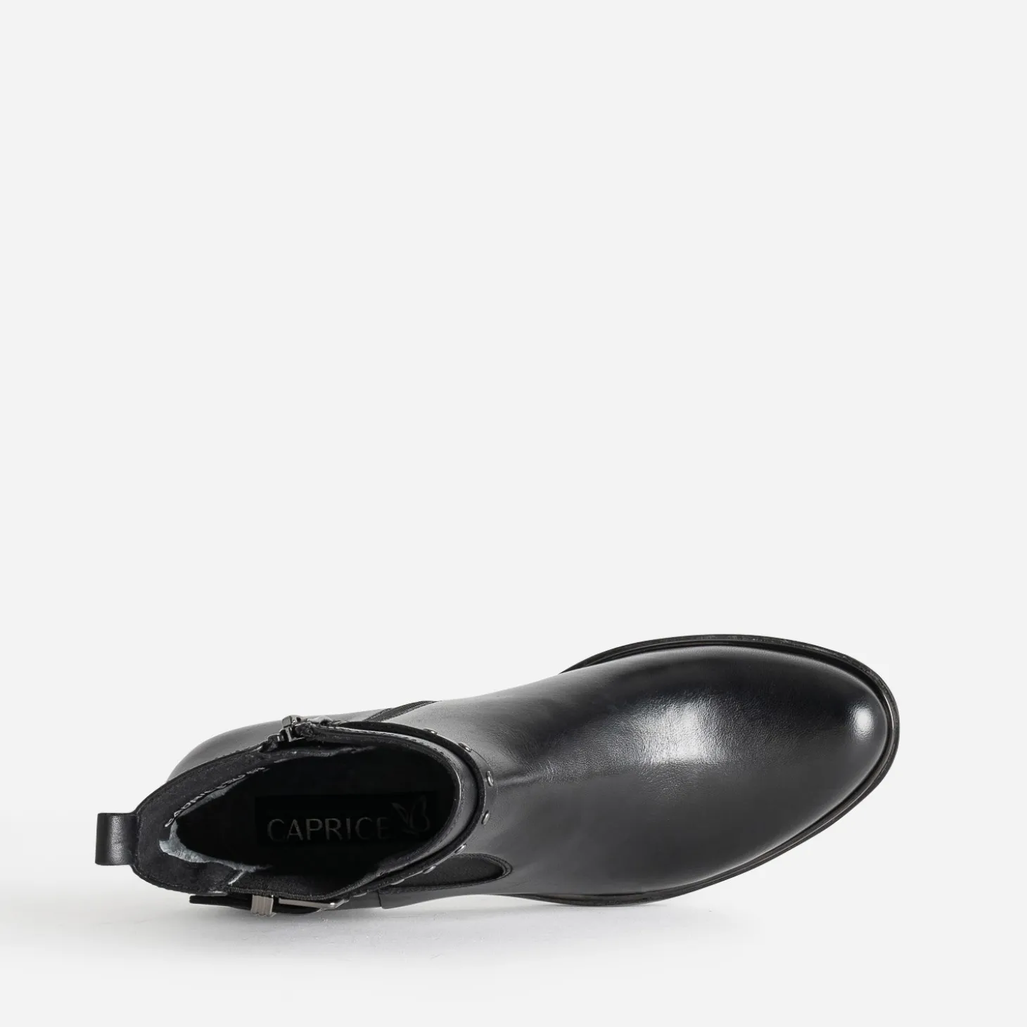 Chelsea boots CAPRICE noir en cuir bride cloutée