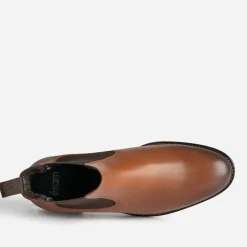 Chelsea boots cognac en cuir