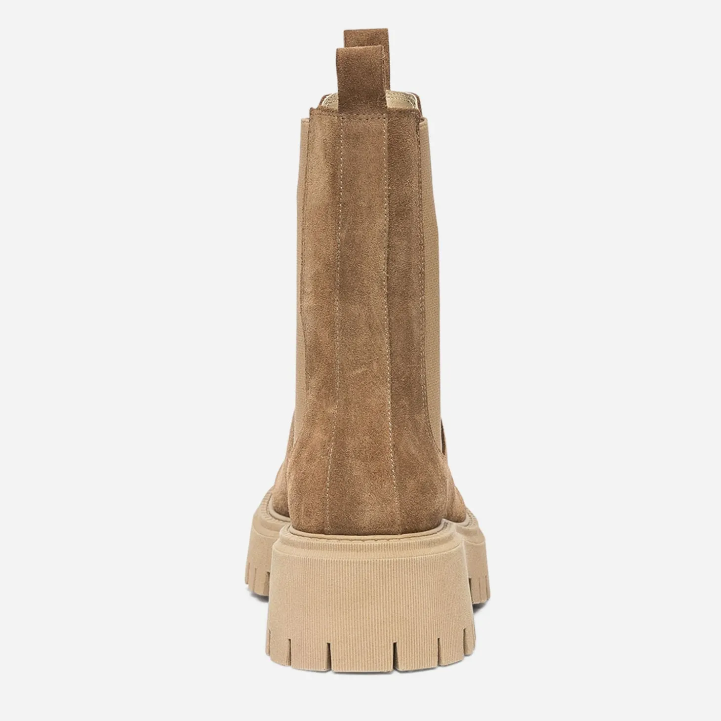 Chelsea boots cranté TEXTO camel cuir velours