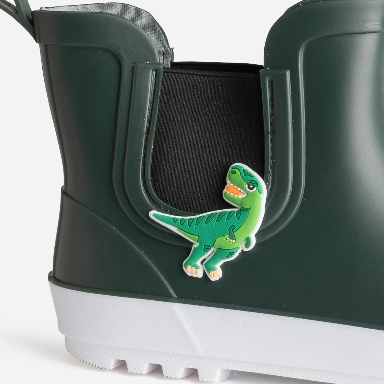 Chelsea boots de pluie BE ONLY kaki patch crocodile
