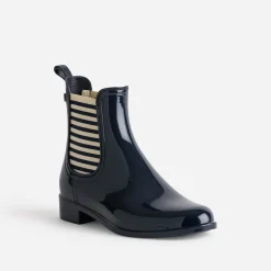 Chelsea boots de pluie IGOR marine élastiques rayés