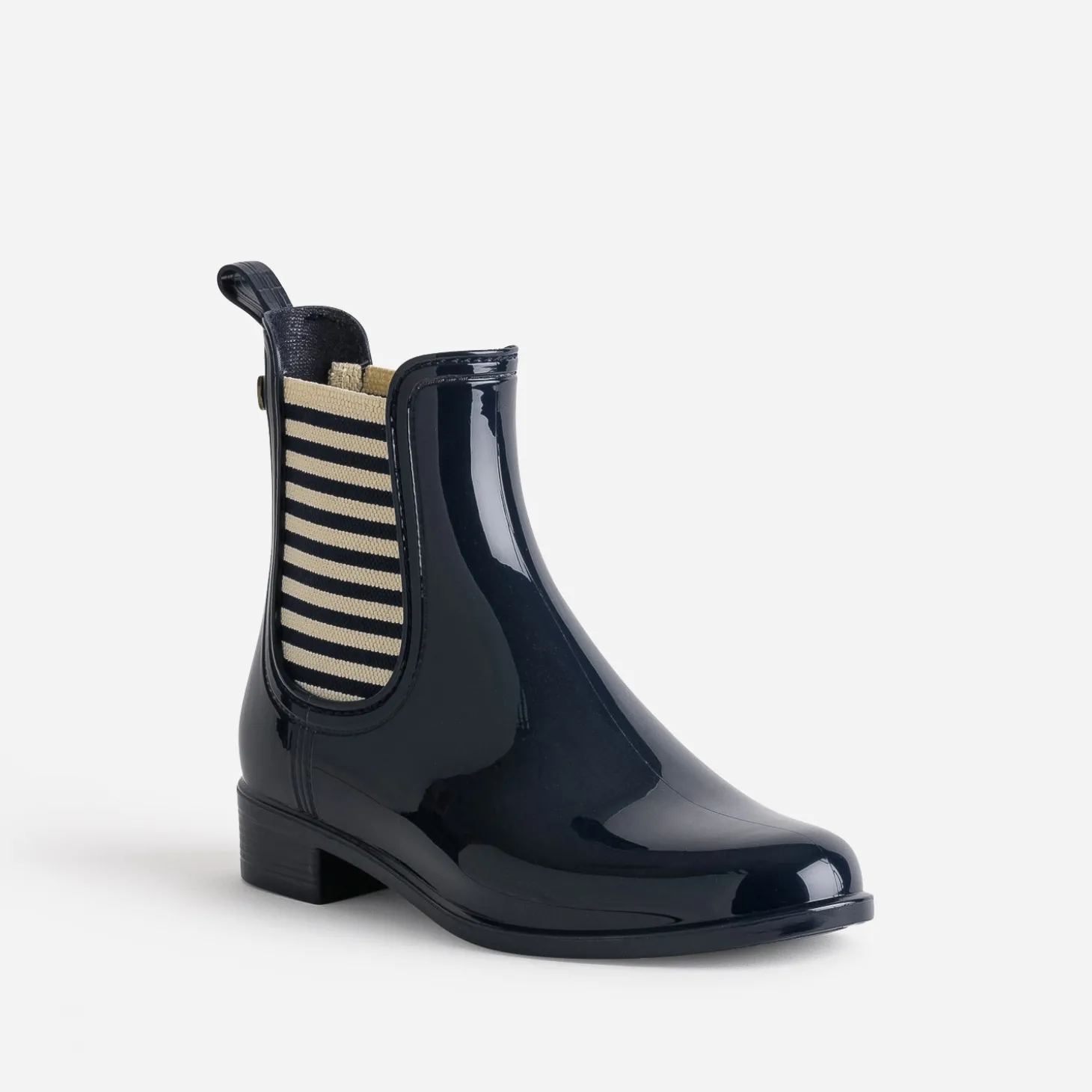 Chelsea boots de pluie IGOR marine élastiques rayés