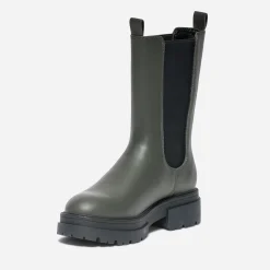 Chelsea boots TEXTO kaki à tige mi-haute