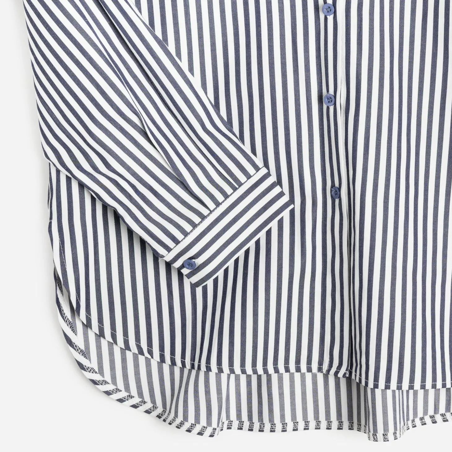 Chemise TEXTO bleue rayures blanches