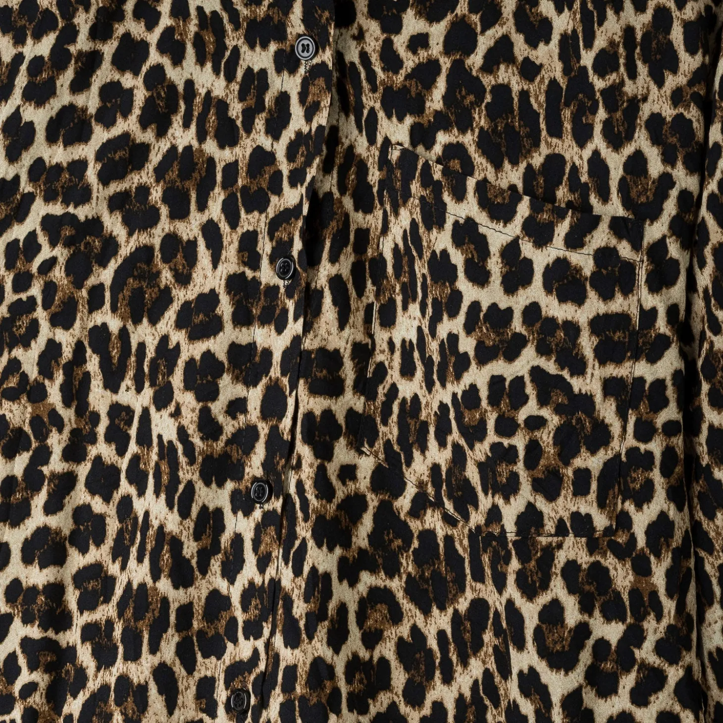 Chemise TEXTO marron à motif léopard