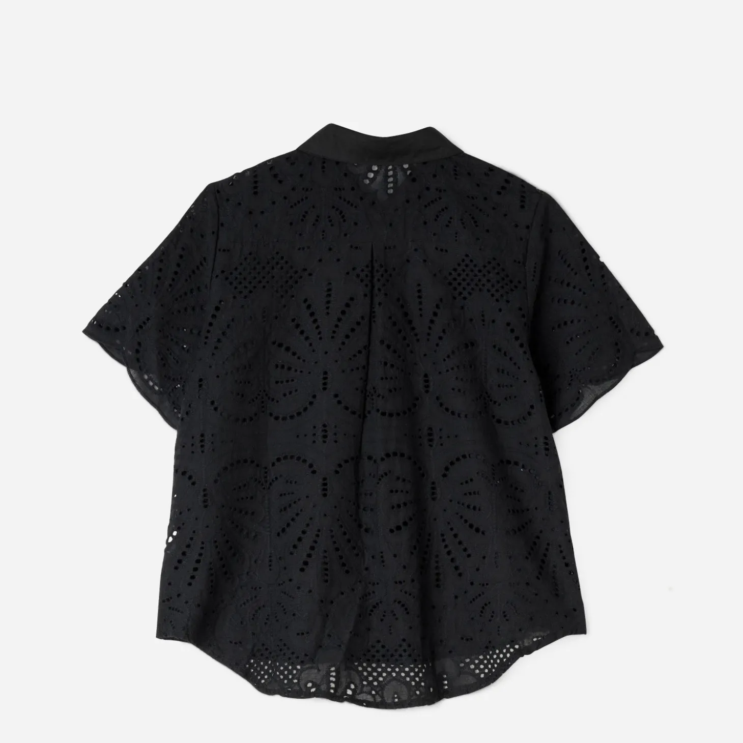 Chemise TEXTO noire broderie anglaise