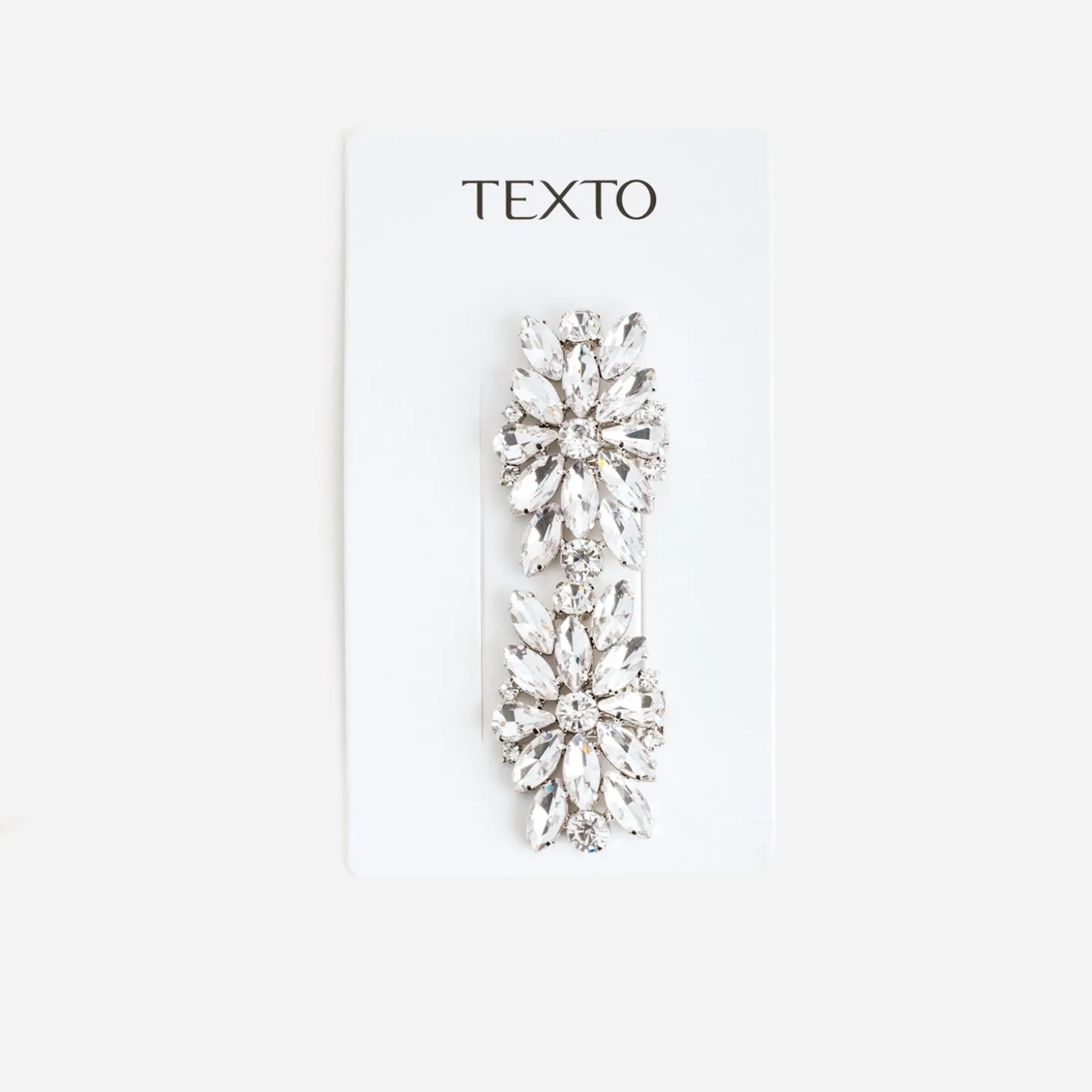 Clips gris amovibles en strass