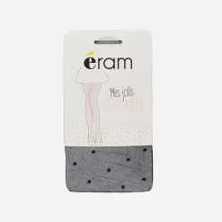 Collants noirs en voile plumetis