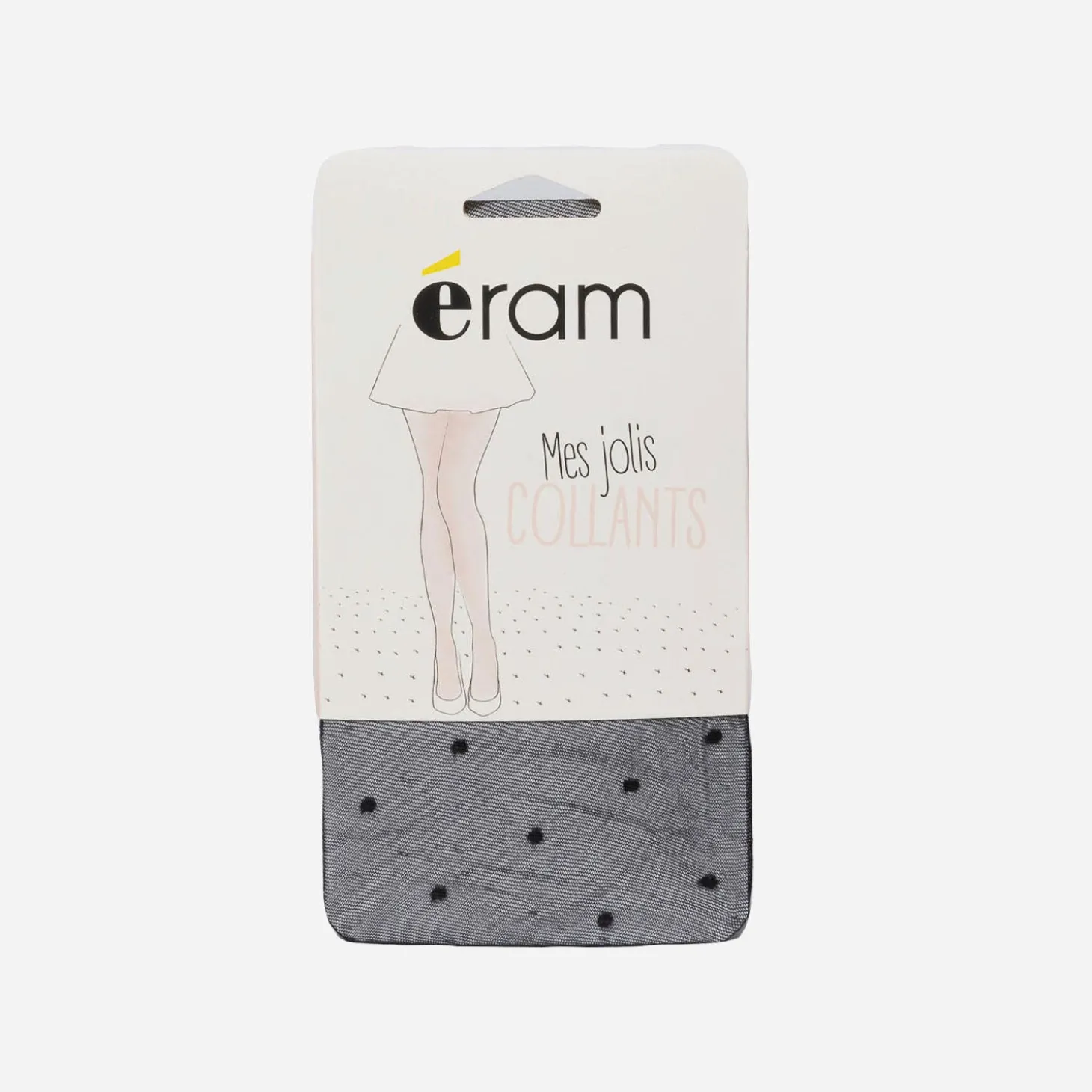 Collants noirs en voile plumetis