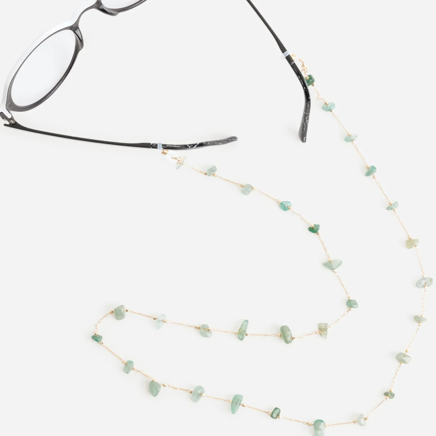 Cordons pour lunettes pierres vertes