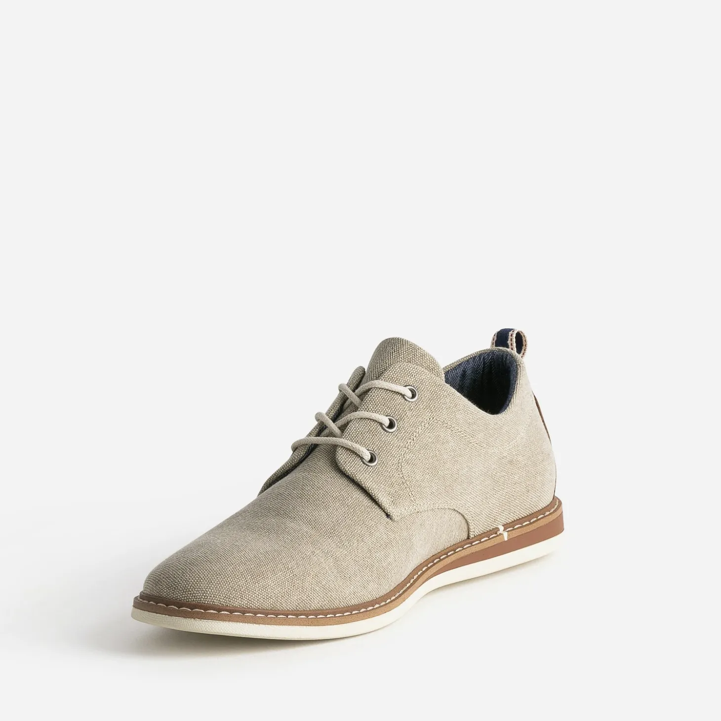 Derby beige chiné en textile