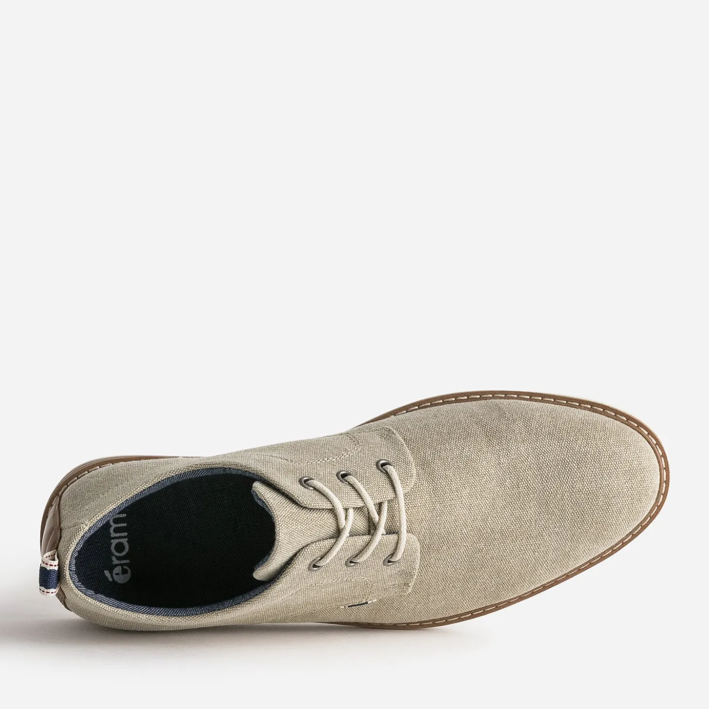 Derby beige chiné en textile