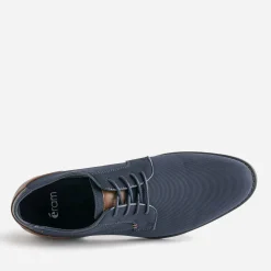 Derby bleu marine en textile