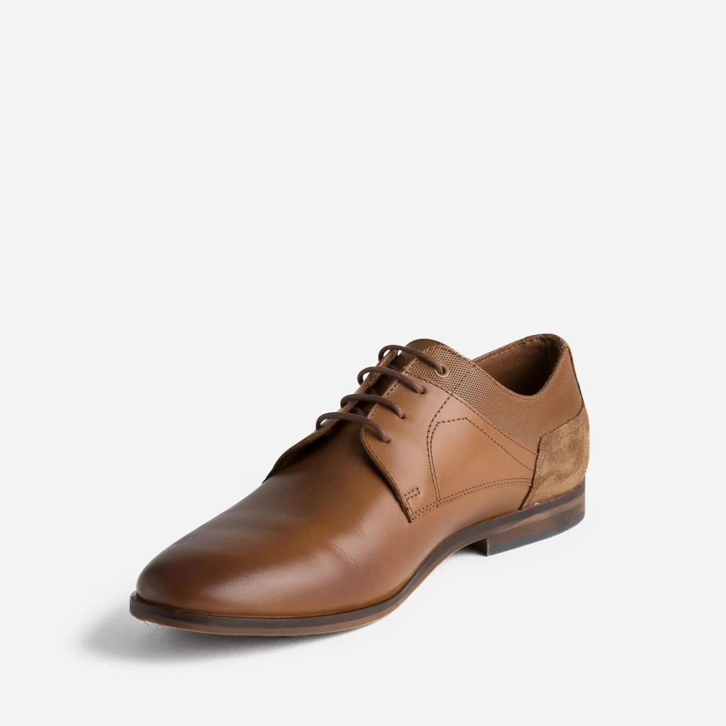 Derby camel en cuir