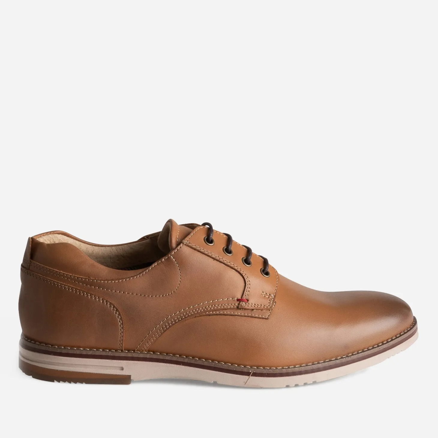 Derby confort cognac éco-conçu en cuir