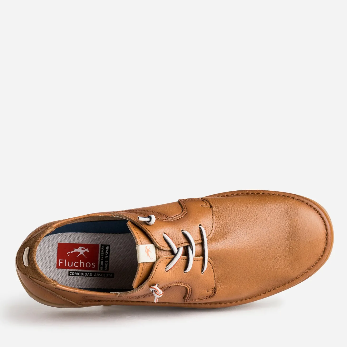 Derby confort FLUCHOS cognac en cuir
