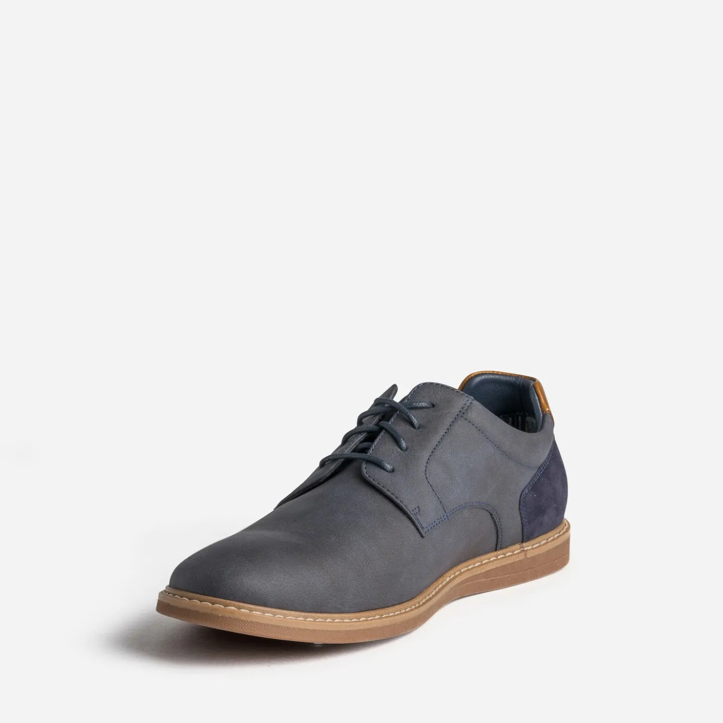 Derby confort marine et camel