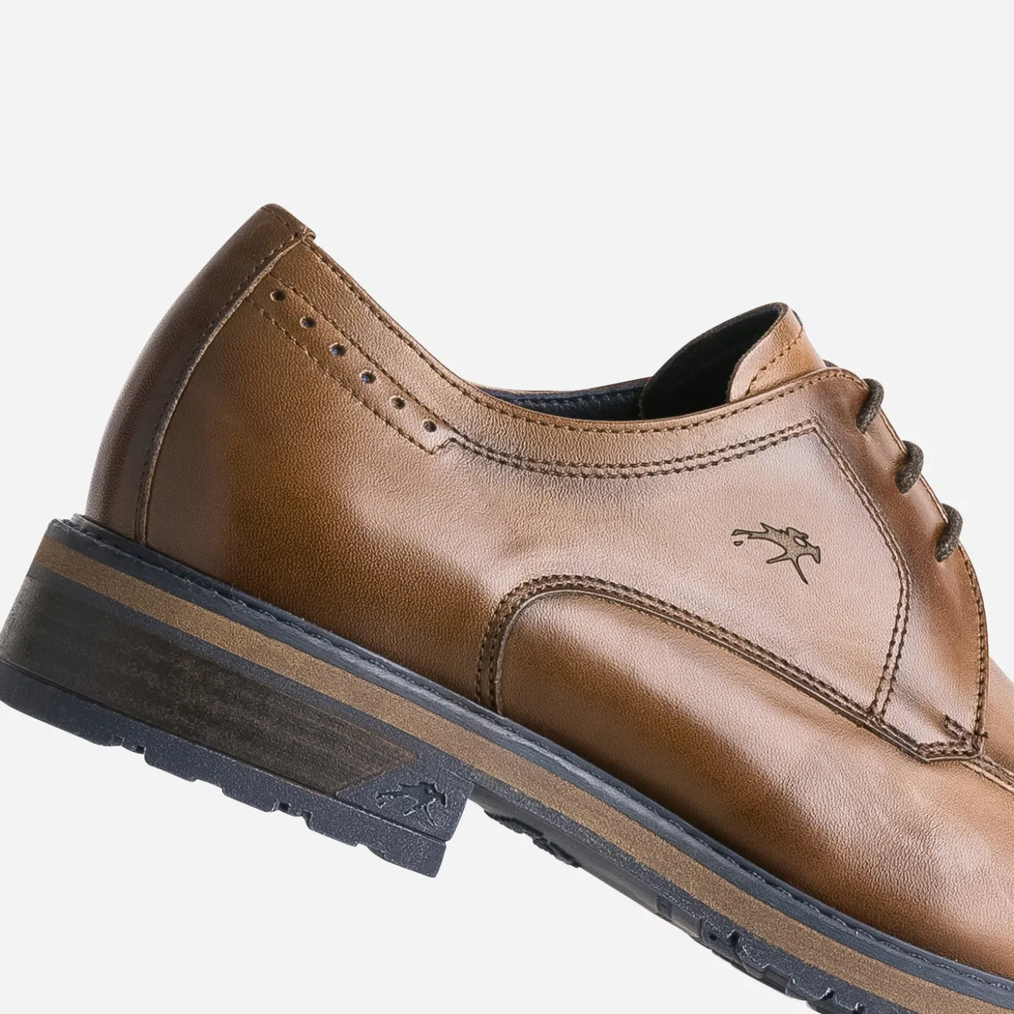 Derby FLUCHOS marron clair en cuir
