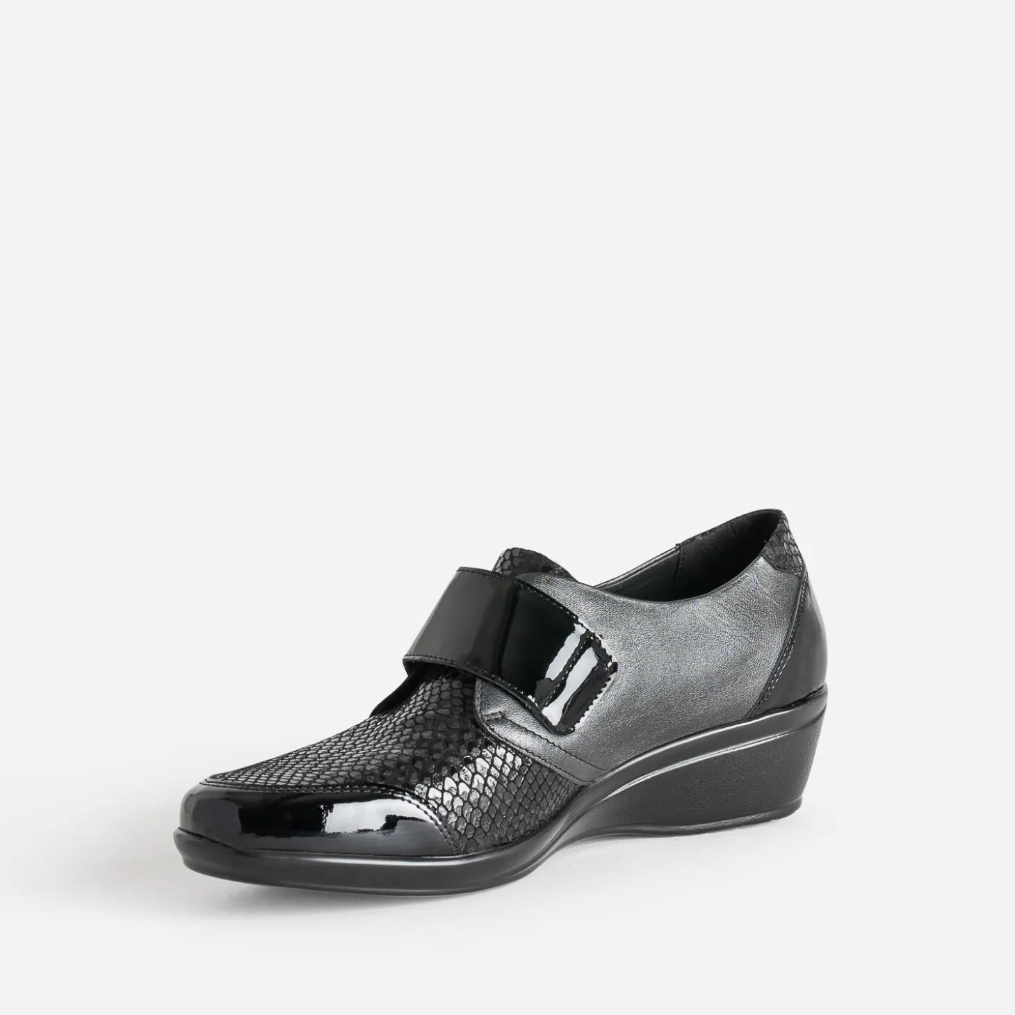 Derby FRANCE ARNO gun et noir en cuir