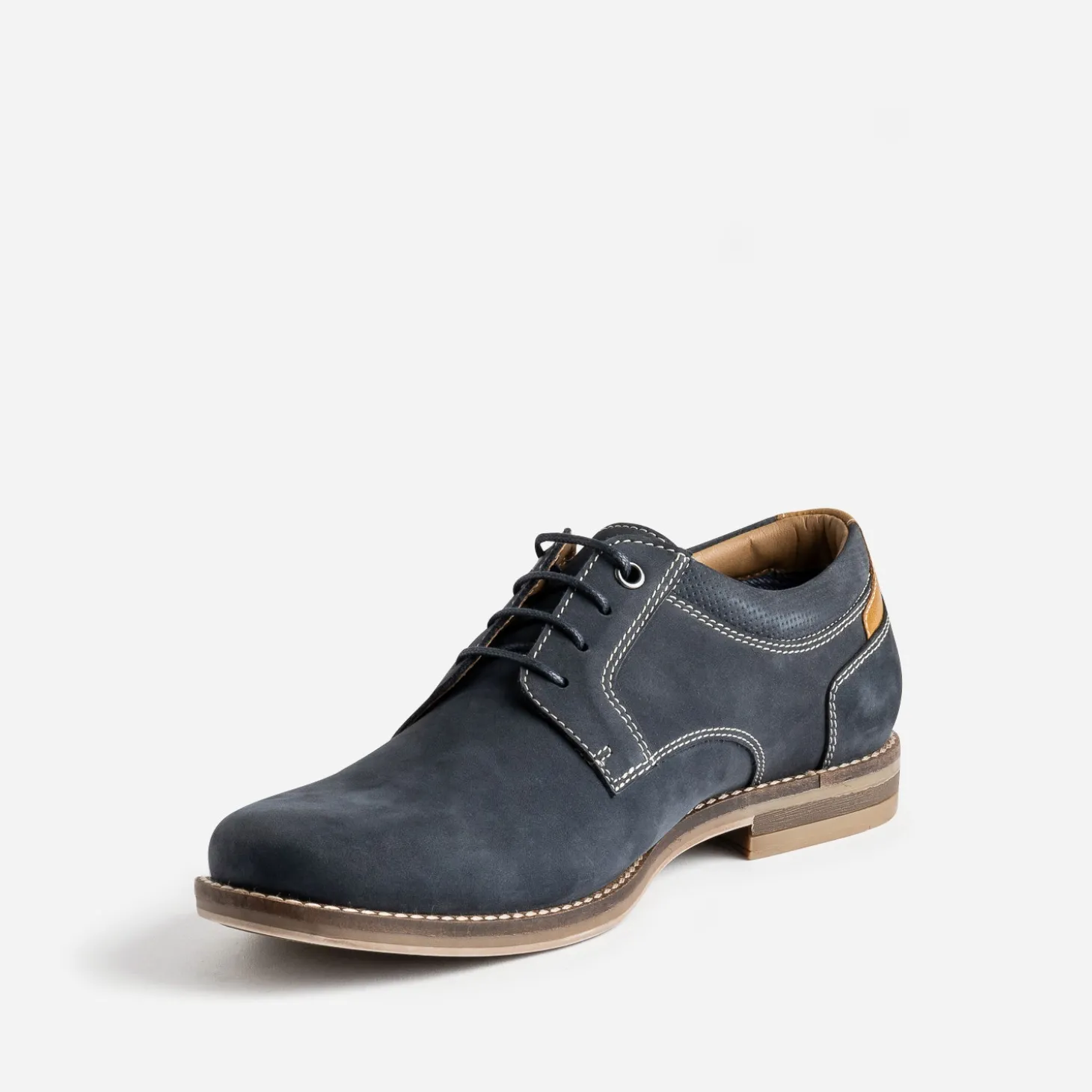 Derby marine cuir nubuck