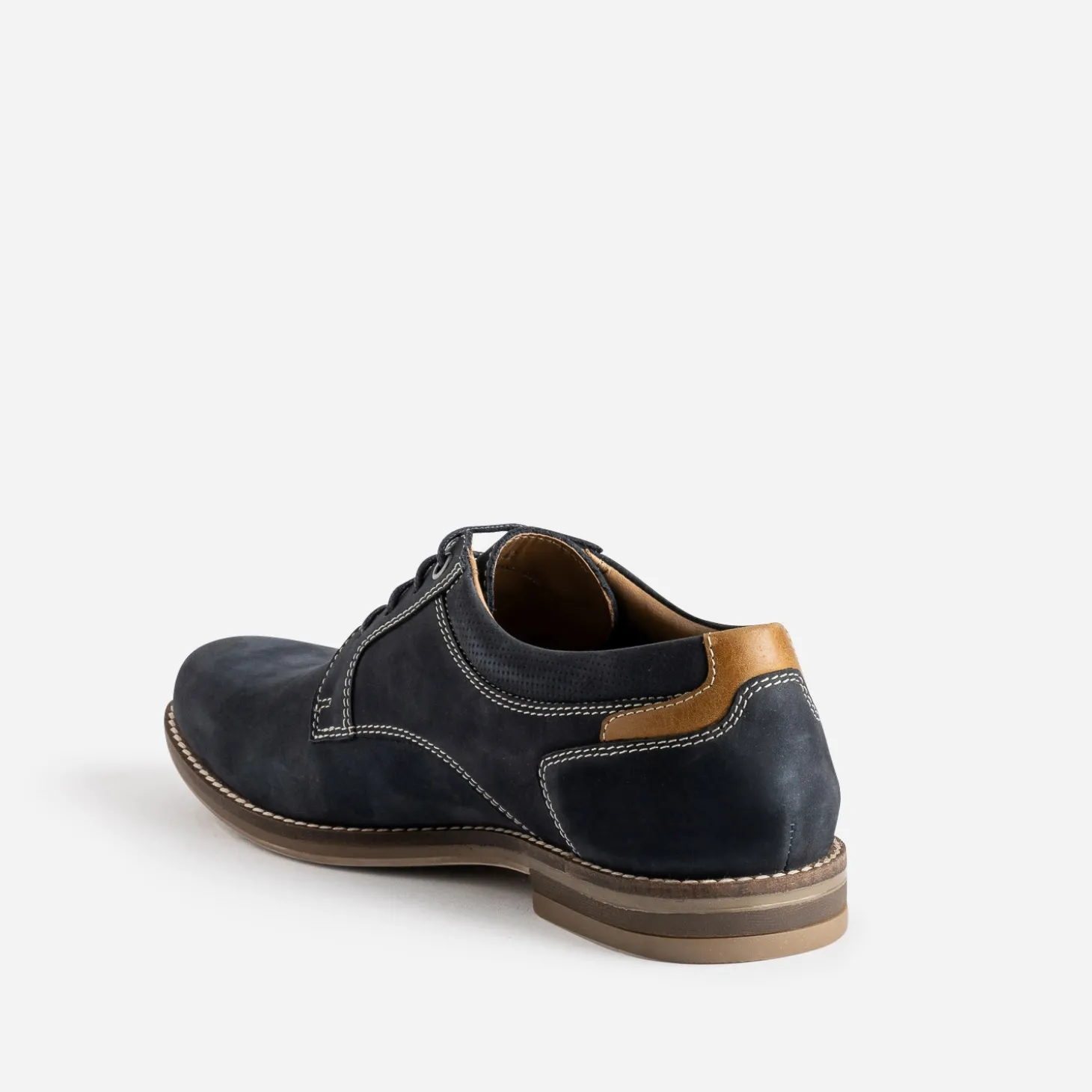 Derby marine cuir nubuck