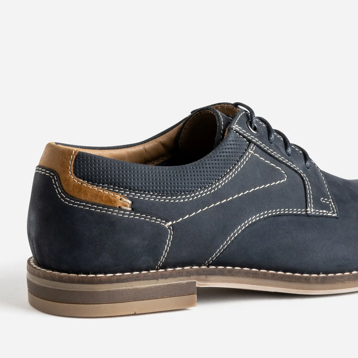 Derby marine cuir nubuck
