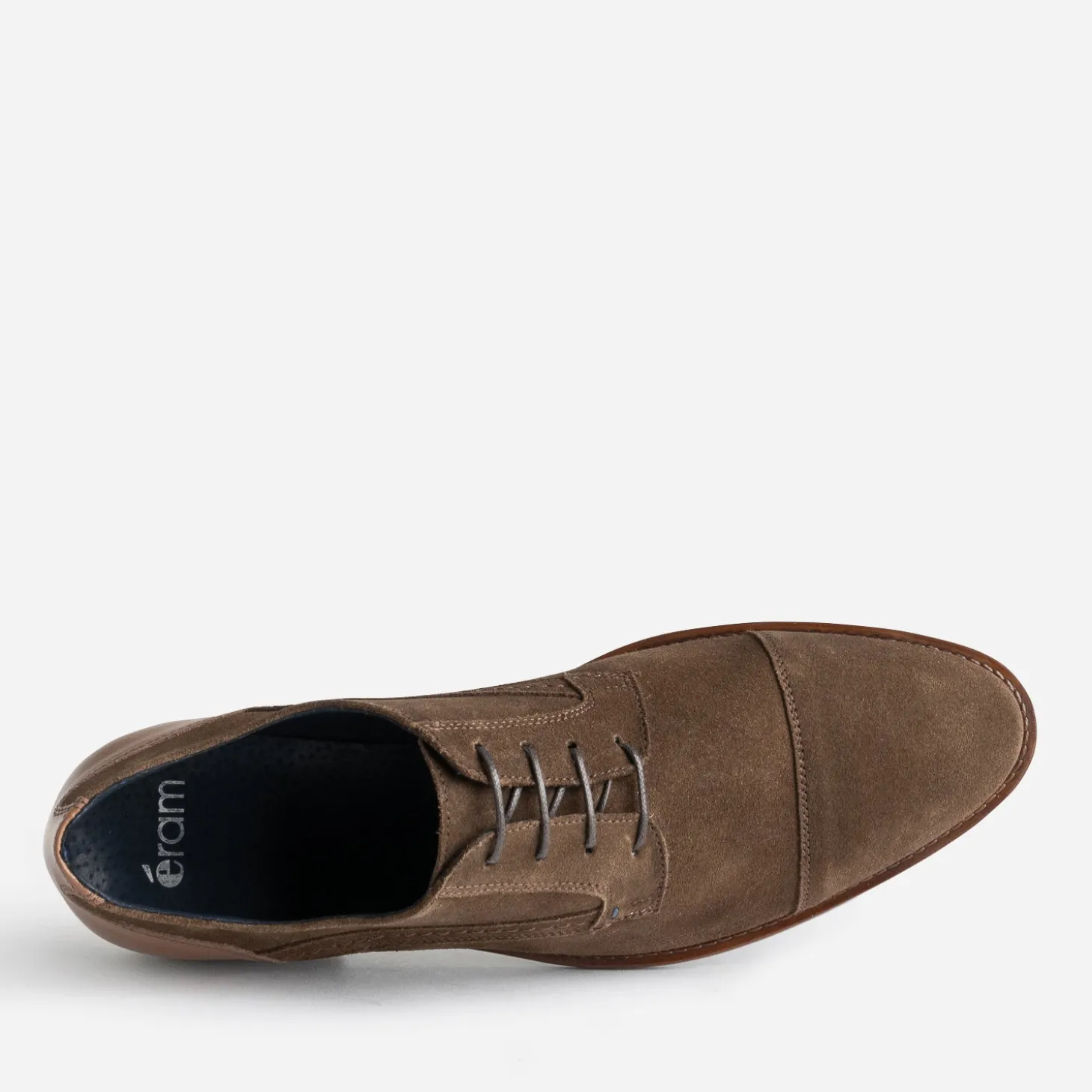 Derby marron cuir velours éco-conçu