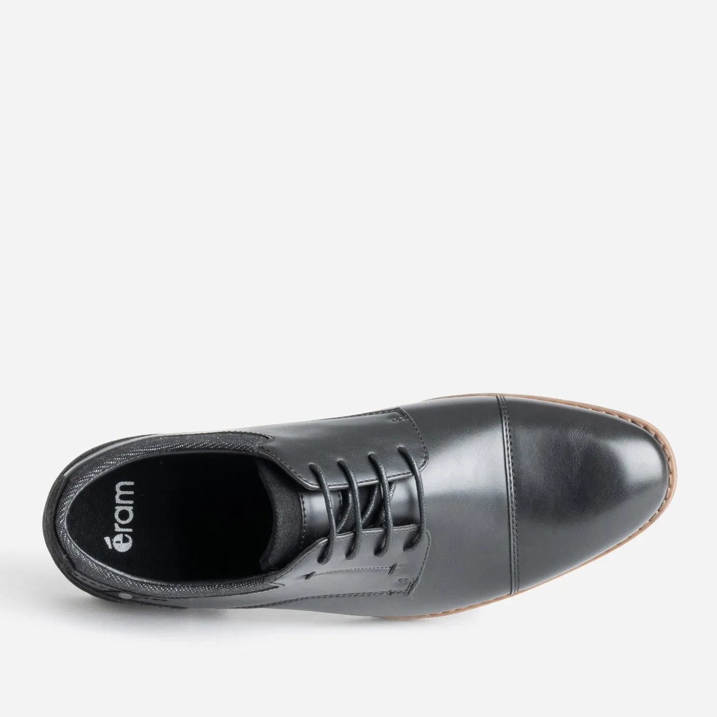 Derby noir bordé denim