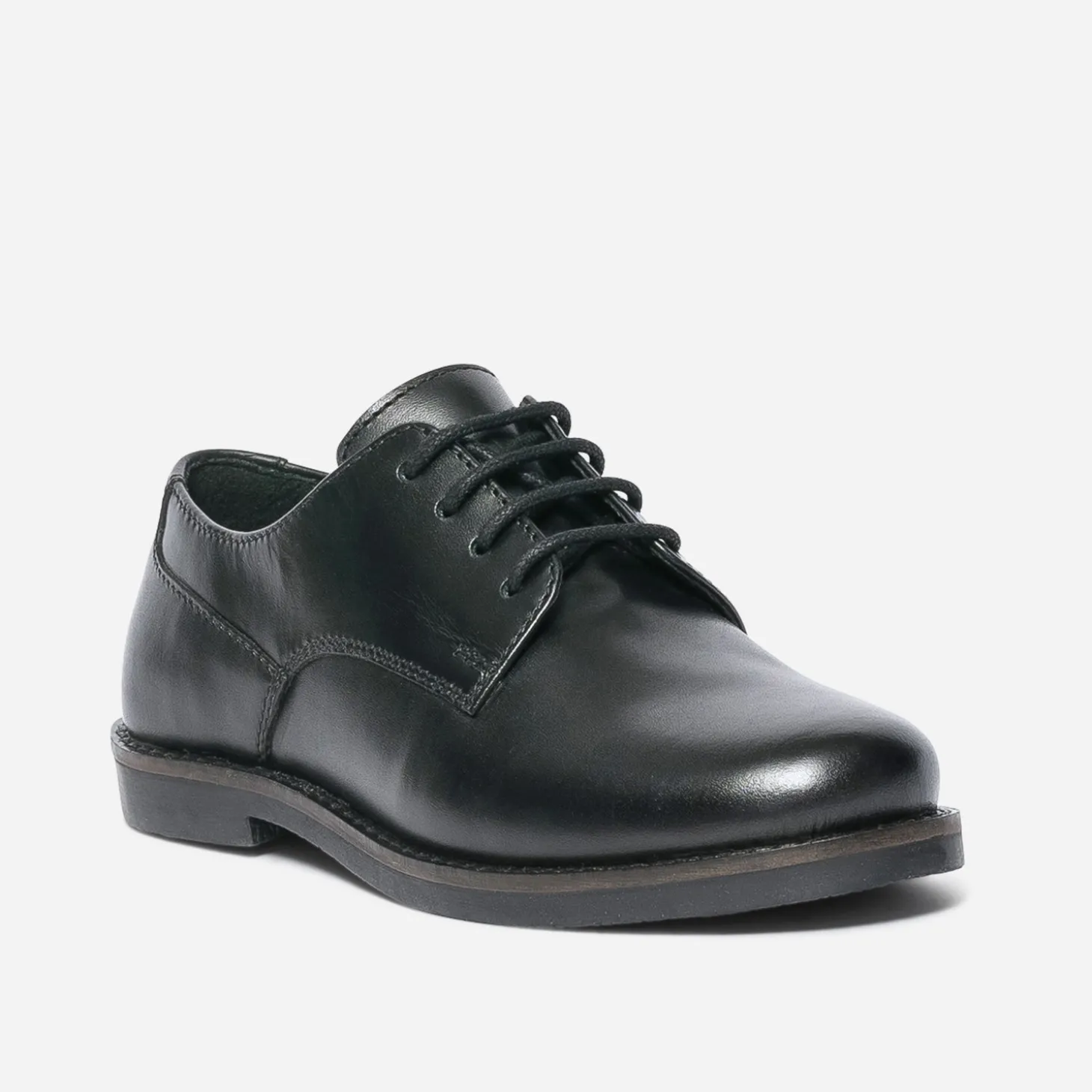 Derby noir éco-conçu en cuir