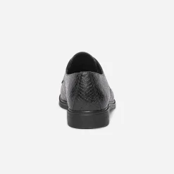Derby noir embossé python