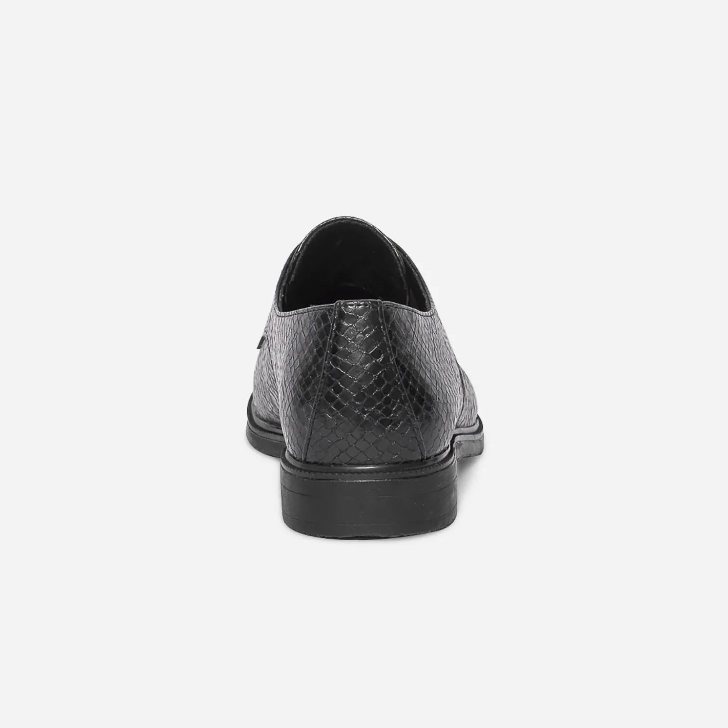 Derby noir embossé python