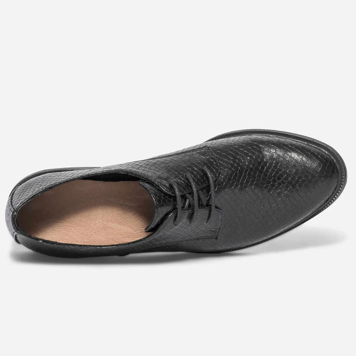 Derby noir embossé python