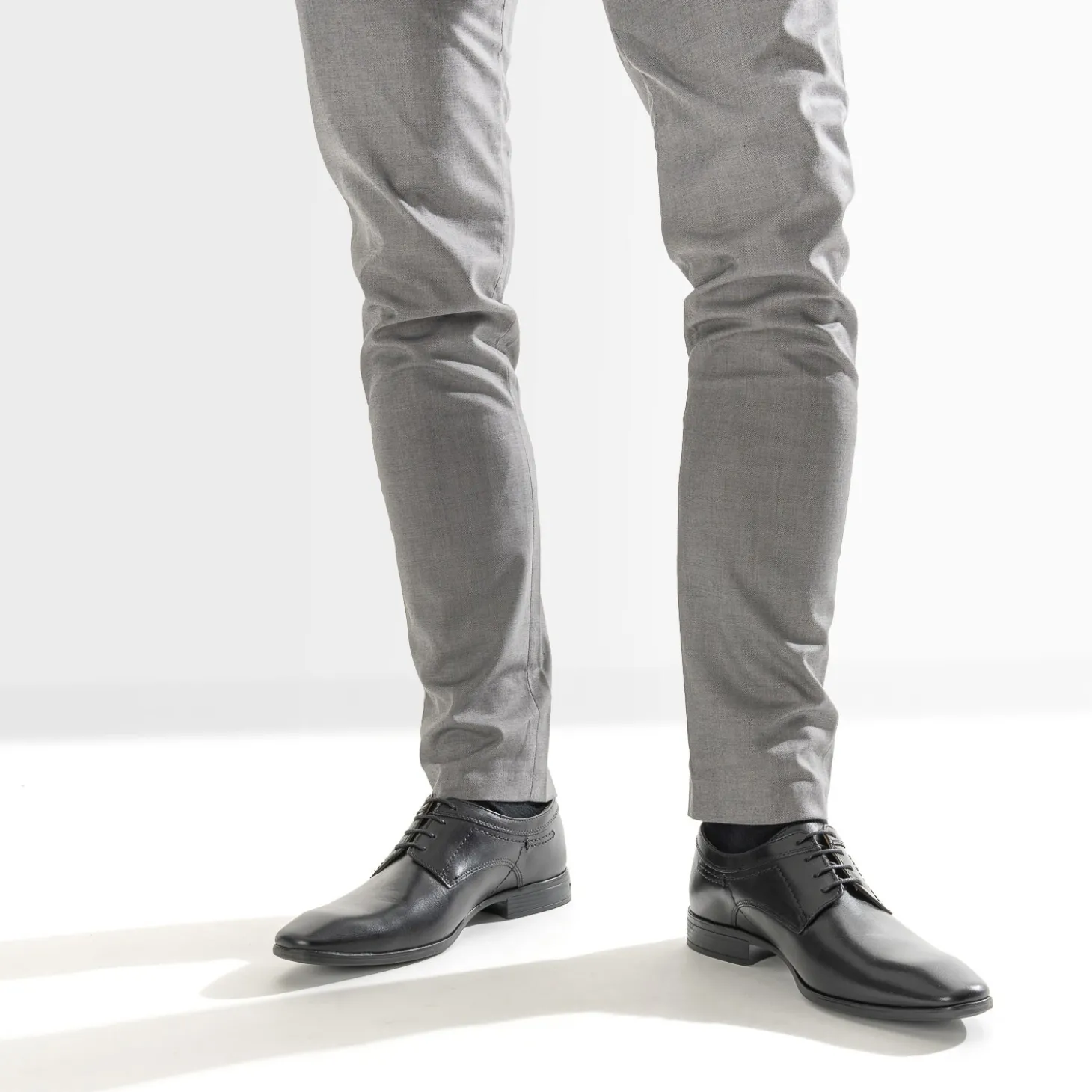 Derby noir en cuir
